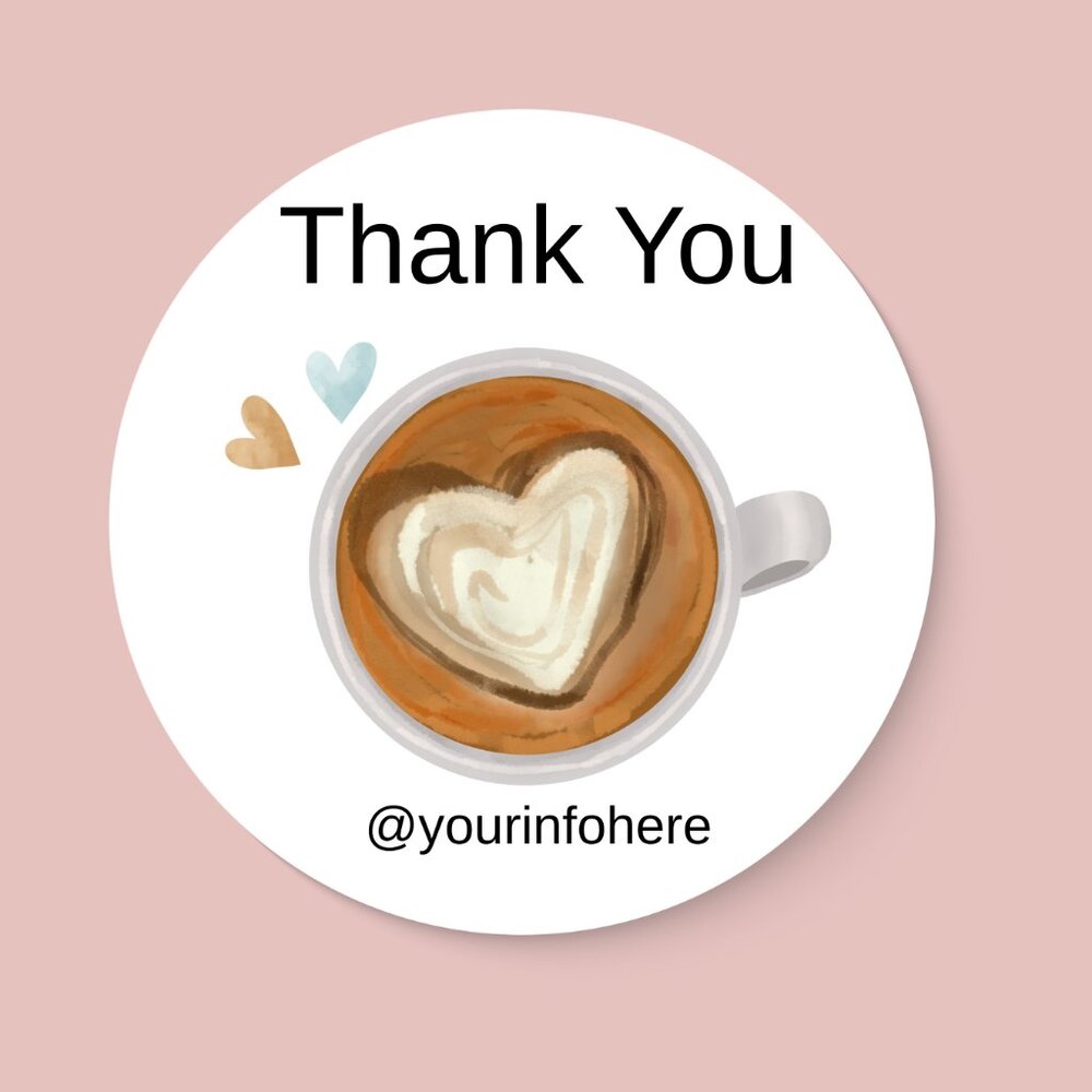 100 ct Thank You Stickers for Packaging